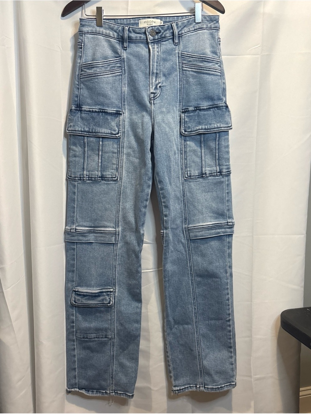 Hidden Los Angeles Tracey High Rise Straight Cargo Jeans